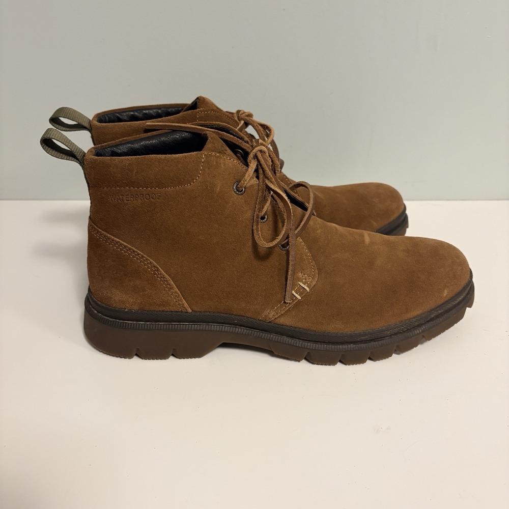 Sperry Mens 10.5 Watertown Chukka Boots Brown Leather Waterproof  STS19717